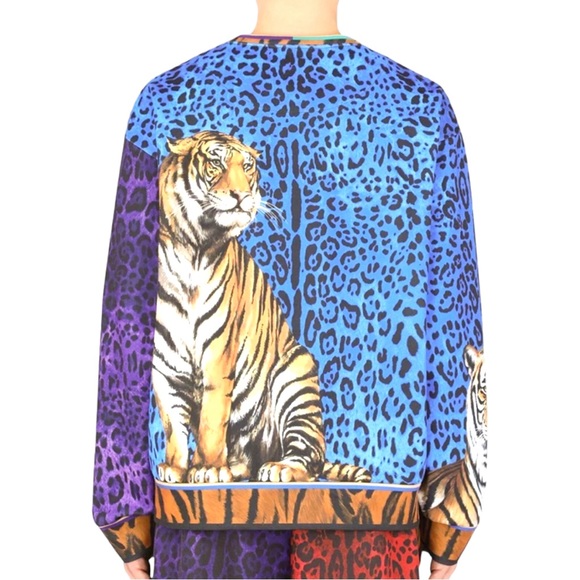 🆕 Dolce & Gabbana Tiger-Print long sleeve sweater - Purple - Picture 6 of 6